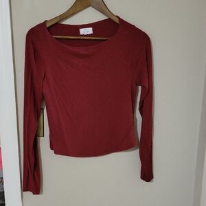 Chic Scarlet Long Sleeve Top